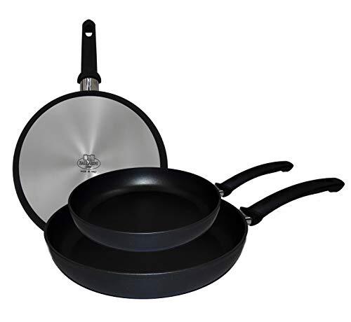 Staub pannen, gesmeed, aluminium, anti-aanbaklaag, zwart, 3 stuks