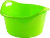 Hega Hogar Grote teil/afwasbak/kuip - kunststof - rond - handvatten - 45 x 27 cm - 18 liter - groen - huishouden/schoonmaak/wasgoed