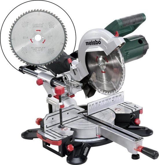 Metabo KGS 254 M Set - Afkortzaag met trekfunctie - 1800W - 254mm zaagblad