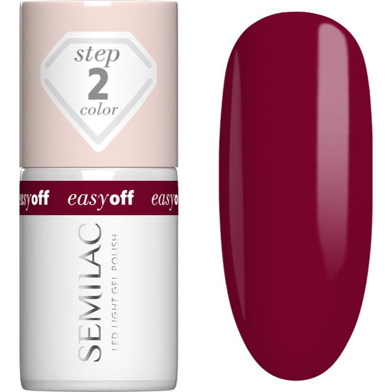 Semilac EASY OFF Nagellak LED LIGHT L19 Cherry Coke 7 ml