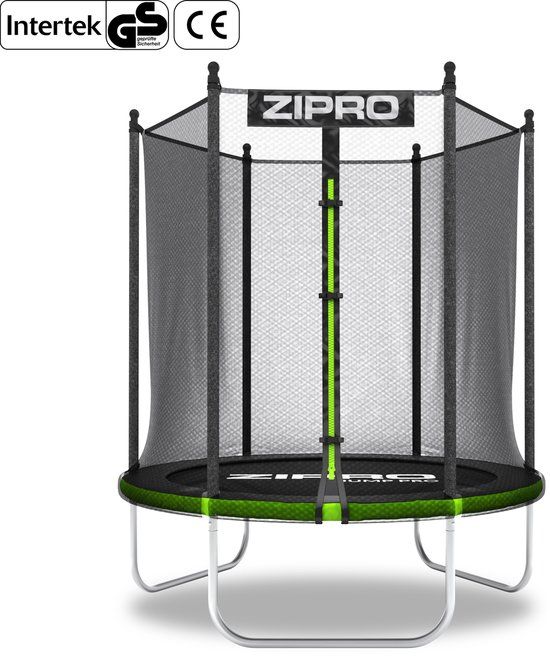 Zipro® Jump Pro OUT Kids Tuintrampoline 4FT 127cm met extern mesh - Trampoline Voor Buiten - Afsluitbaar Veiligheidsnet - UV-bestendig vervangend net - max. belasting tot 50 kg - Corrosiebestendig - Snelle en eenvoudige montage