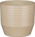 Mica Decorations Pot de fleurs Nola - beige - D16 x H15 cm - points en relief
