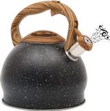 Merkloos Black Texture Whistling Tea Kettle - 3L