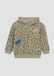 s.Oliver Sweatshirt met capuchon, structuur en oortjes, dennengroen, lange mouw, katoen, 86