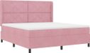 vidaXL Boxspringbed met hoofdeinde Roze 180 x 200 cm Fluweel