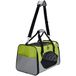 HUNTER KANSAS draagtas voor honden en katten, opvouwbaar, 50 x 30 x 30 cm, lichtgroen/grijs