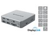 Conceptronic DONN25G USB 3.2 Gen 2 Type-C Docking Station, 15-in-1, Triple Display, 4K 60Hz, Zilver