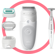 Braun Braun Silk-épil 5 5-825 Epilator Voor Zachte Ontharing, Wit/Grijs