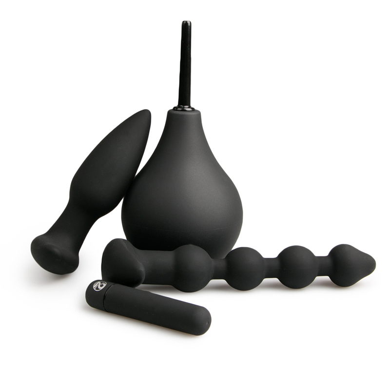 Black Velvets Buttplug Set Inclusief Anaal Douche