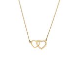Lucardi Dames 9 karaat ketting hart - Ketting - 9 Karaat - Goudkleurig - 45 cm
