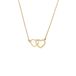 Lucardi Dames 9 karaat ketting hart - Ketting - 9 Karaat - Goudkleurig - 45 cm