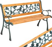 Tectake Tuinbank hout 3-zits bruin
