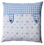 Tirol Living 54454 kussenhoes Katharina 50 x 50 cm, madeliefjes blauw