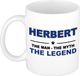 Bellatio Decorations naam cadeau mok - Herbert - man myth legend - koffiemok - 300 ml - collega - vaderdag