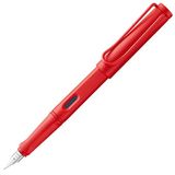 LAMY Safari Vulpen - Strawberry - Medium Penpunt - Blauwe Inkt - Kunststof - Rood