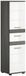 Armoire haute, blanc brillant, couleur rooksilver, dimensions : 35 x 134 x 31 cm