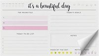 Legami Paper Thoughts notitieblok met 70 afneembare vellen, roze (Beautiful Day), 19 x 11 cm
