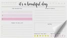 Legami Paper Thoughts notitieblok met 70 afneembare vellen, roze (Beautiful Day), 19 x 11 cm