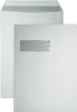 DULA C4 Enveloppen A4 formaat wit - Venster links - 229 x 324 mm - 50 stuks - Zelfklevend met plakstrip - 120 Gram