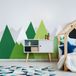 Ambiance Sticker Muurstickers voor kinderkamers - Babykamerdecoratie - Gigantische muursticker met Scandinavisch berglandschap van EKA - 80x120 cm
