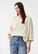 comma Pull en maille Beige clair Coton Col rond Manches longues Coupe regular Casual