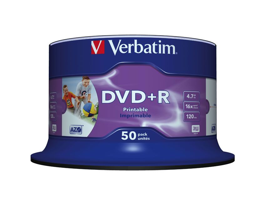 Verbatim DVD+R Wide Inkjet Printable - 43512