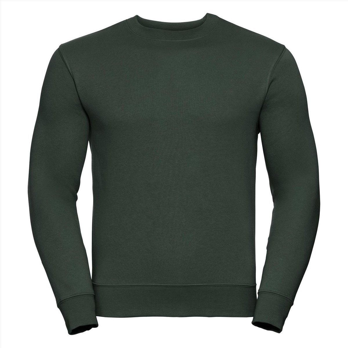 Russell Heren Sweatshirt Donkergroen Ronde Hals Regular Fit