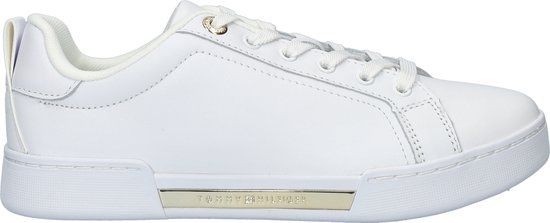 Tommy Hilfiger Chique Court Sneakers - Imitatieleer - Dames - Wit - Maat 37