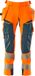 Mascot Accelerate Safe Broek met spijkerzakken 19031-711 - hi-vis oranje/donkerpetrol - C46