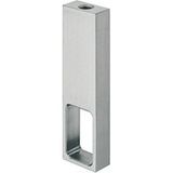 Häfele Support central de tube d'armoire carré 25x15 acier inoxydable à visser sous la tablette