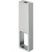 Häfele Support central de tube d'armoire carré 25x15 acier inoxydable à visser sous la tablette