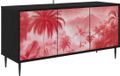 vidaXL Tv-meubel AACHEN 102 x 33 x 51 cm Zwart eiken Bewerkt hout