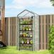 Serre de jardin en PVC avec 5 étagères, serre pour balcon, cadre en acier, fermeture éclair, 90x49x193 cm, transparent