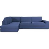 ECOMMERC3 Bankhoes voor chaise longue, hoekdeel links met zeer elastische rugleuning, blauwe bescherming, ademend, met schuim en elastieken, rechts of links