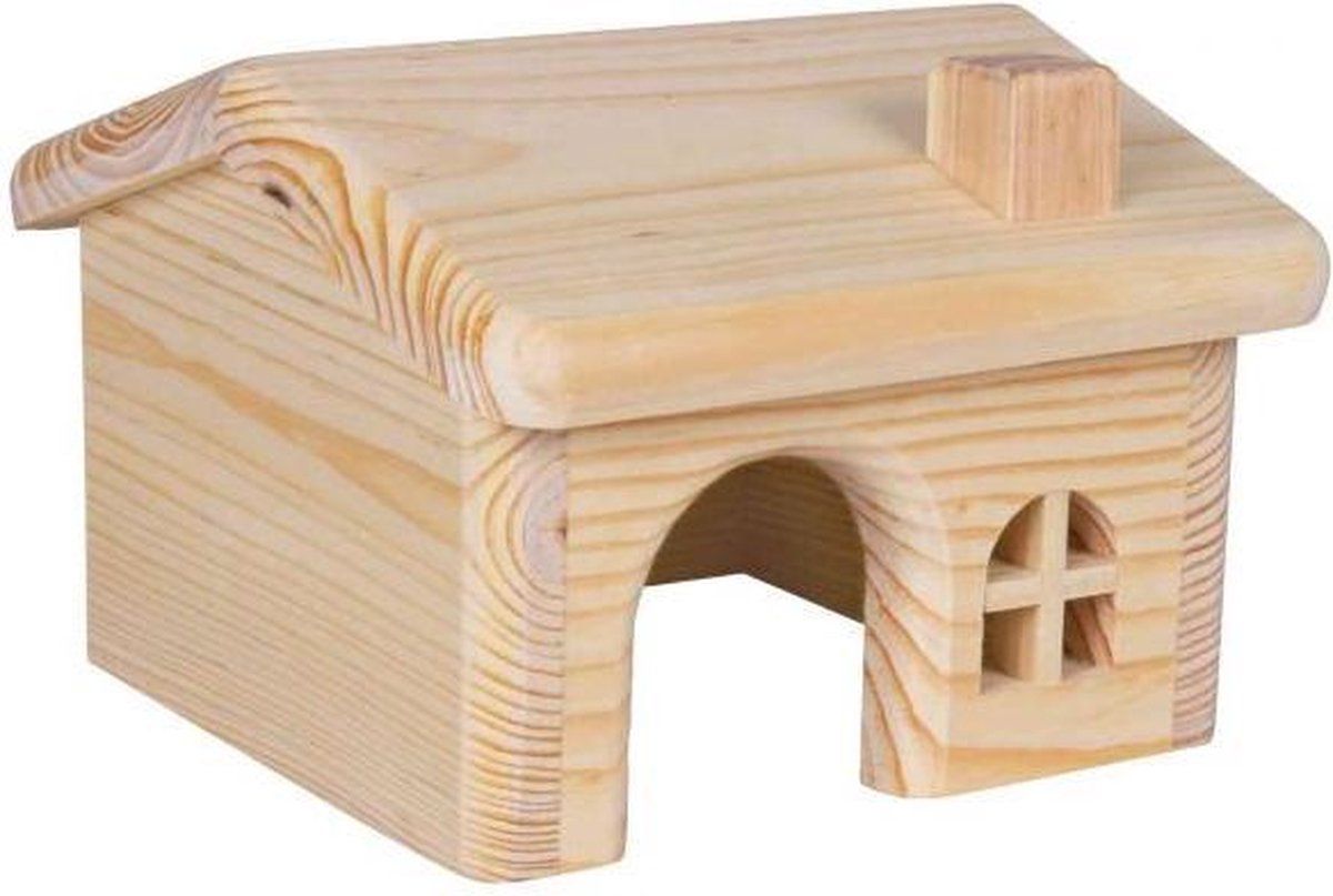 TRIXIE huis hamster hout spijkervrij 15x15x11 cm