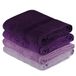 Badhanddoekenset (4-delig) lichtpaars, paars, violet, donkerpaars