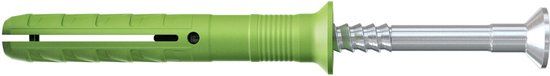 Fischer 524845 nagelpluggen N GREEN 6 x 40/10 S verzonken kop, 45 stuks