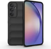 Techsuit Hoesje geschikt voor Samsung Galaxy A54 - Magic Shield Silicone Back Cover - Zwart