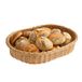 Kesper Brood/fruit mand - gevlochten kunststof - naturel - ovaal - L40 x B30 x H8 cm