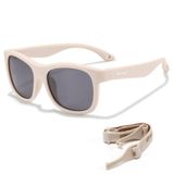 Maesy Baby Zonnebril Luca - 1 t/m 3 jaar - Elastiek - Flexibel - UV400 Bescherming - Zonnebril Kind - Beige Ecru