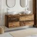 Maison Exclusive - Ensemble de 3 meubles de salle de bain en bois de récupération, dimensions : 129 x 41 x 80 cm