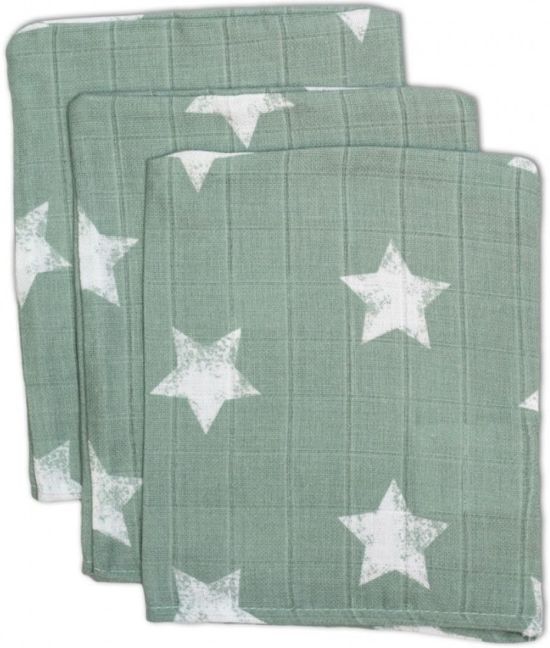 Briljant Baby Briljant Robin Stone Green Hydrofiel Washandjes 3 stuks 60R