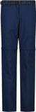 CMP Damesbroek met rits, polyester, met stretch, lange broek, SPT05636, blauw, regular fit, casual, vrouwen, effen, rits, regular waist