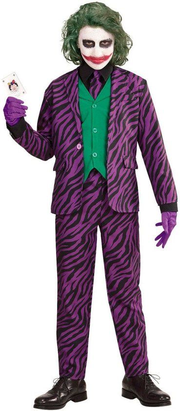 Widmann Joker Kostuum Classy Joker Jongen Small / Medium Carnaval kostuum Verkleedkleding
