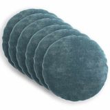 vidaXL - Kussensloop - 6 stuks - HEERLEN - Blauw - Ø 30 cm - Chenille Stof
