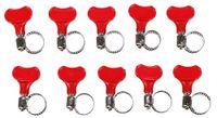SIXTOL MECHANIC CONNECT 10–16 mm | Slangklemmen met vlinder | Set van 10 stuks | RVS en kunststof | Voor auto, tuin en universeel gebruik | Gereedschapsloos bevestigen