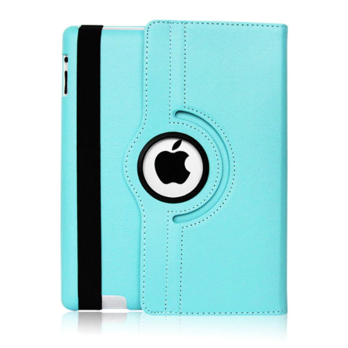 Stuff Certified Leren Vouwbare Cover voor iPad Air 3 - Multifunctioneel Hoesje Case Lichtblauw