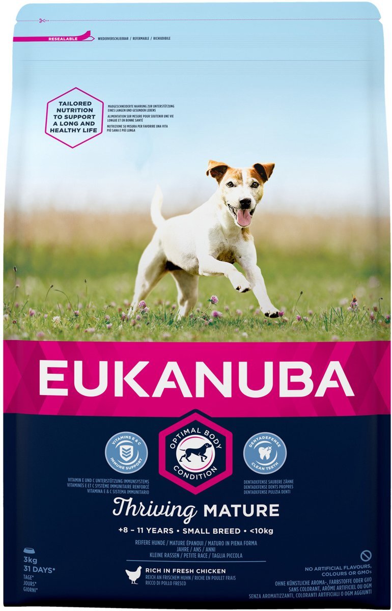 EUKANUBA Dog Mature & Senior - Small Breed - Kip - Hondenvoer - 3 kg