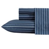 Nautica - Kingsize lakens, premium katoenen percal beddengoedset, gestreepte woondecoratie, Oeko-Tex gecertificeerd (Richmond Stripe Blue, King)