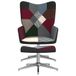 Maison Exclusive - Fauteuil confortable avec repose-pieds assorti, tissu patchwork